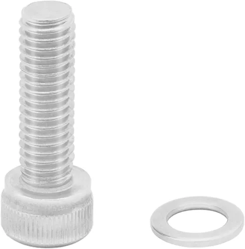 Vista 6 de 20 tornillos de pinza de freno de disco de bicicleta con arandelas, tornillos de acero inoxidable M6x20mm, tornillos hexagonales de acero