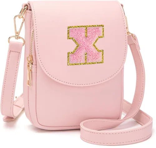 Vista 105 de Viverte Bolso Cruzado para Niñas Adolescentes Pequeñas, Bolso Inicial para Celular, Pequeña Cartera para Niños Pequeños, Bolso de Cuero con Tres