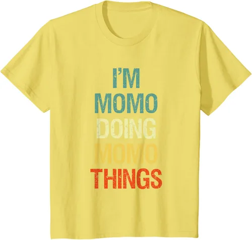 Vista 48 de I'M Momo Doing Momo Things - Camiseta de regalo con nombre personalizado, Negro, S