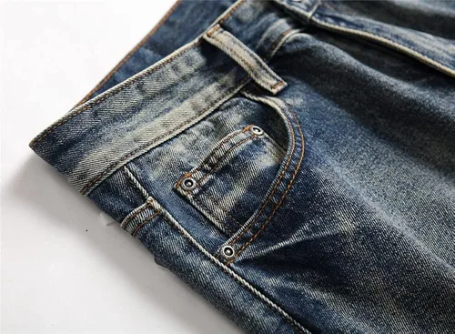 Vista 4 de AITITIA Jeans rasgados de corte regular para hombre