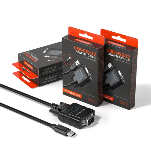 Vista 7 de DriverGenius SerialPulseX Adaptador USB-C a Serial RS232 DB9 con 9 indicadores LED - Prolific PL2303GC - Compatible con Windows 11, macOS 15, Linux