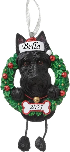 Vista 32 de Adorno personalizado para 2025, raza pura de perro Beagle, adorno para árbol de Navidad, decoración profesional personalizada, regalo para cachorro