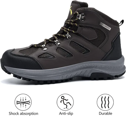 Vista 4 de UPSOLO Botas de senderismo para hombre al aire libre para senderismo