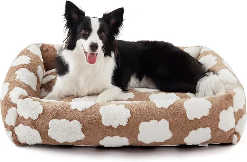 Vista 8 de JOEJOY Cama para Perro de Tamaño Mediano, Cama para Mascotas Ortopédica Lavable de Forro Polar de Pana Suave Premium con Funda de Cremallera