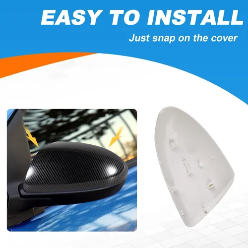 Vista 7 de Cubierta de fibra de carbono para espejo retrovisor para puerta, cubierta protectora para Mazda 2/3 2010-2013 (sin versión de lámparas de señal)