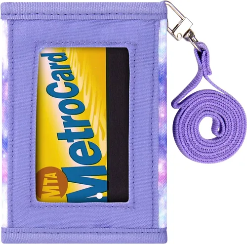 Vista 5 de Choco Mocha Carteras infantiles para niñas, Cielo Estrellado-Púrpura, Minimalista