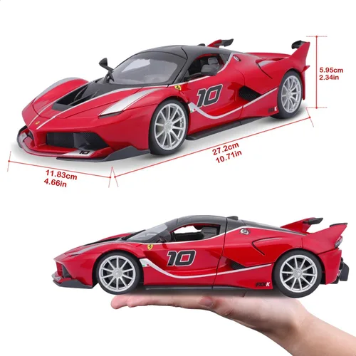Vista 8 de Bburago B18-16010 Ferrari FXX-K Kit de Modelo Fundido, Rojo, Escala 1:18