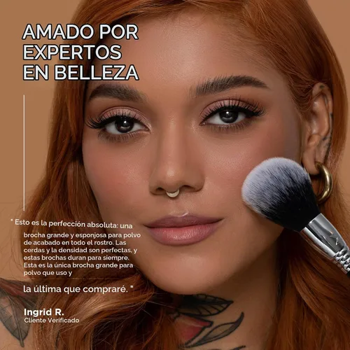 Vista 4 de Sigma Beauty F24 All-Over Powder™ - Cepillo de maquillaje, cabeza redondeada grande