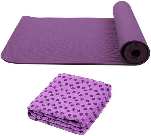Vista 12 de Attraction Design Alfombrilla de yoga antideslizante extra gruesa para yoga, respetuosa con el medio ambiente, alfombrilla de yoga de alta densidad