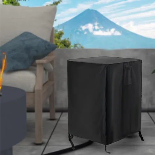 Vista 5 de Saking Funda para Tanque de Propano Compatible con Tanque de Propano Cuadrado de 20 libras, Funda Impermeable para Mesa Auxiliar de Almacenamiento