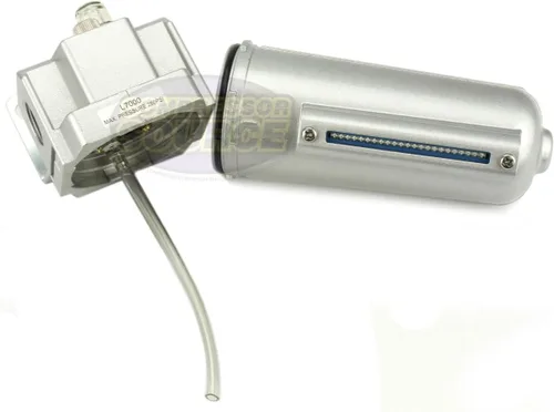 Vista 2 de Lubricador de grado industrial para herramientas neumáticas de aire lubricado con aire comprimido, cuenco de metal con mira visible, 225 PSI MAX