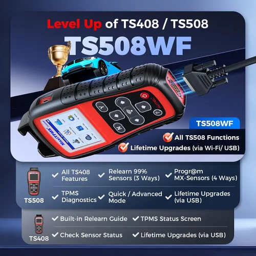 Vista 8 de Autel TS601 MaxiTPMS TPMS Herramienta profesional con OBD ll