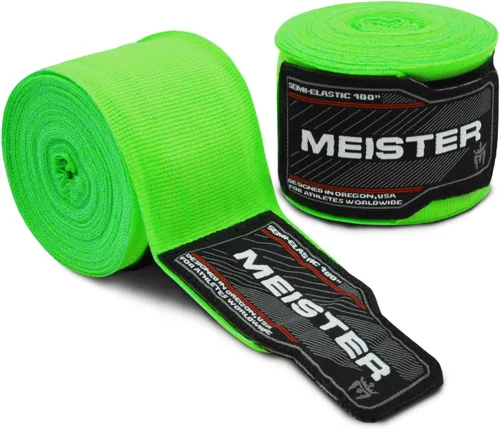 Vista 4 de Vendas para mano semielásticas de 180 pulgadas Meister Adult, vendas para MMA (artes marciales mixtas) y boxeo (par) todos