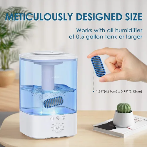 Vista 5 de Cartucho de desmineralización para humidificador 20X compatible con la mayoría de humidificadores, repuesto para limpiador de tanque
