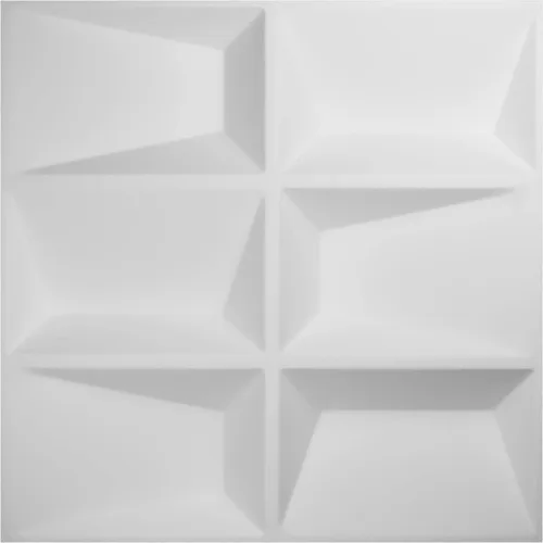 Vista 5 de Ekena Millwork WP20X20STWH 19 5/8 pulgadas de ancho x 19 5/8 pulgadas de alto Stratford EnduraWall Decorativo 3D Panel de pared cubre 2.67 pies