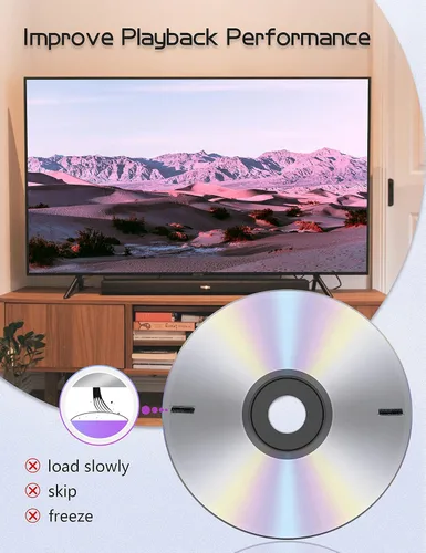 Vista 8 de Elook Limpiador de reproductor de CD, disco de limpieza de lentes láser