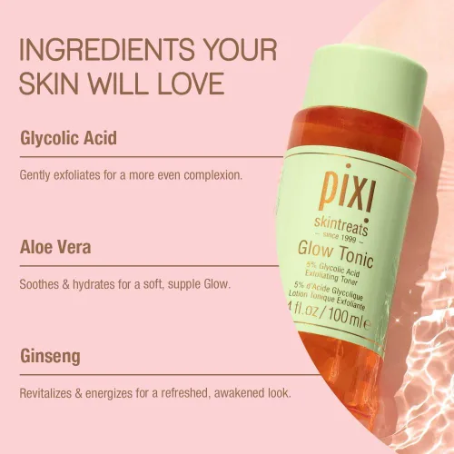 Vista 6 de Pixi, Tónico para brillo con aloe vera y ginseng, 3.4 fl oz