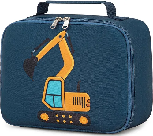 Vista 16 de LOIDOU Lonchera para niños y niñas, bolsa térmica con aislamiento térmico y reutilizable, para viajes escolares (dinosaurio)