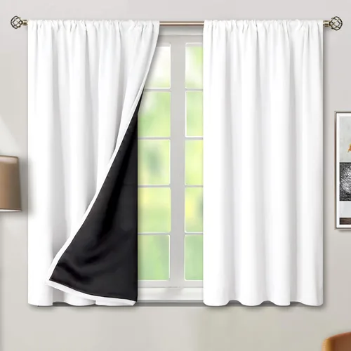 Vista 99 de BGment - Cortinas opacas para sala de estar de 63 pulgadas de largo, juego de 2 paneles, cortinas para oscurecer toda la habitación, cortinas