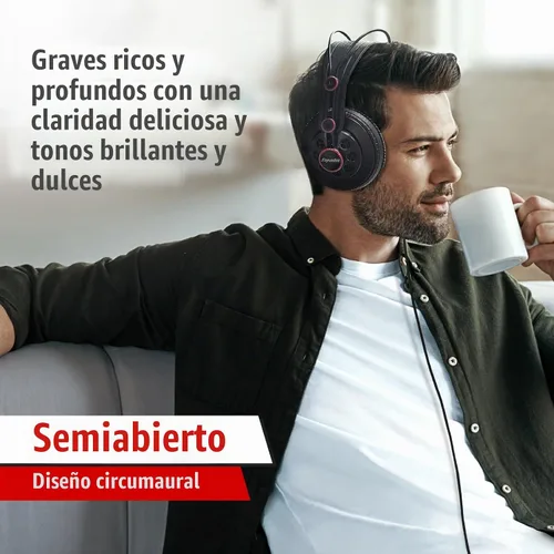 Vista 4 de Superlux HD 681 Dynamic semi-abierto – audífonos. For musicians, gamers and home-studio creators; 50mm neodymium drivers, wide 10Hz–30kHz response