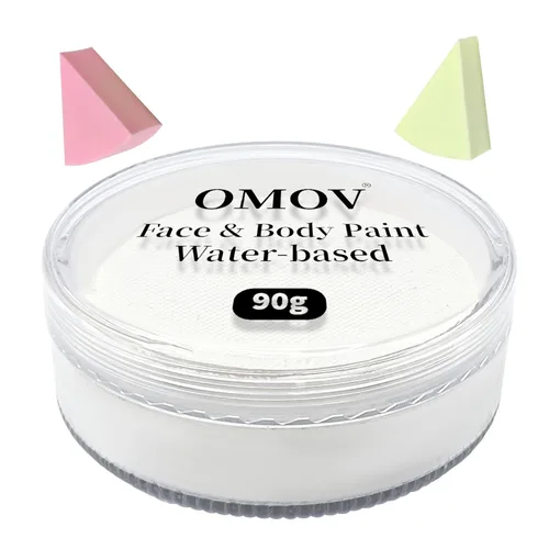 Vista 10 de Pintura facial negra de 4.23 oz (4.23 0z), no tóxica, kit de pintura facial activada por agua para niños y adultos, paleta de pintura facial de gran