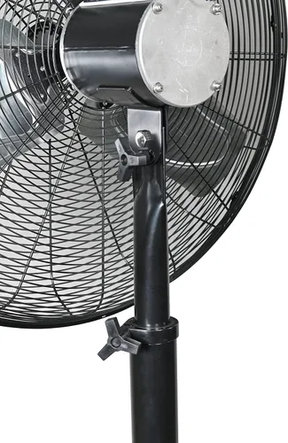 Vista 3 de K Tool International 77723; Ventilador de pedestal industrial resistente al agua IPX4 para exteriores, ventilador no oscilante de 24 pulgadas
