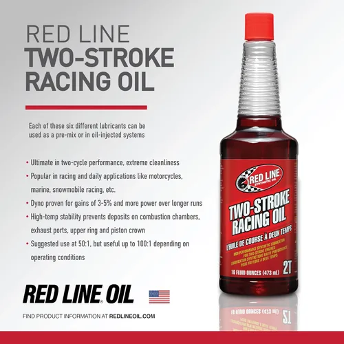 Vista 5 de Red Line 40603 Aceite de dos tiempos sintético Racing - 16 onzas