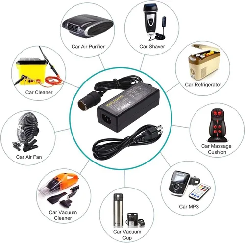 Vista 7 de Convertidor de CA a CC, Warmstor 8.5A 102W 110-220V a 12V para encendedor de cigarrillos de automóvil, adaptador de convertidor de corriente CA a CC