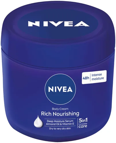Vista 2 de Nivea Crema Corporal Nutritiva Rica Piel Seca Aceite de Almendras 13.5 fl oz