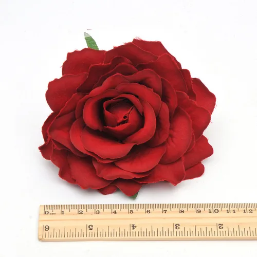 Vista 2 de Broche de flores para el pelo de rosa para mujer, para tocado de novia, bailarina flamenca, paquete de 10 unidades (mezcla de 10 colores)