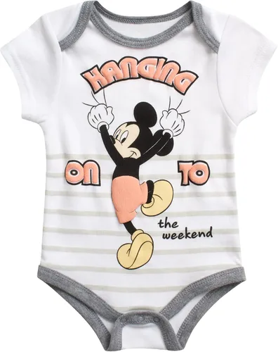 Vista 4 de Disney Conjunto de 3 piezas con babero para bebé Mickey Mouse Lion King recién nacido