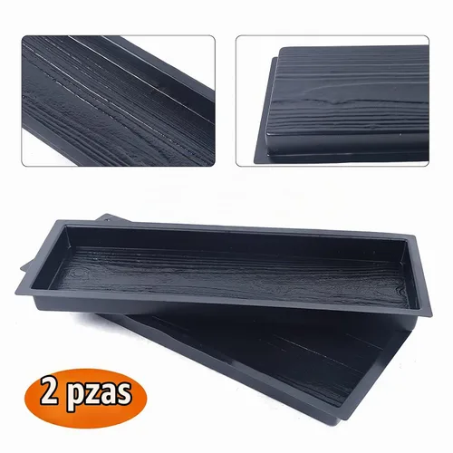 Vista 6 de Paquete de 2 tablas de madera con forma de molde de piedra escalonada, tablero de madera, molde de cemento de hormigón, fabricante de caminata