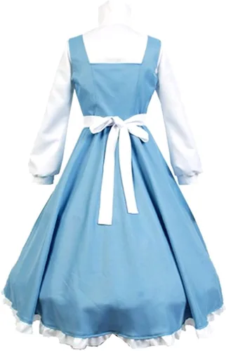 Vista 2 de GOLDSTITCH Vestido de sirvienta con delantal para mujer, disfraz de cosplay de Halloween