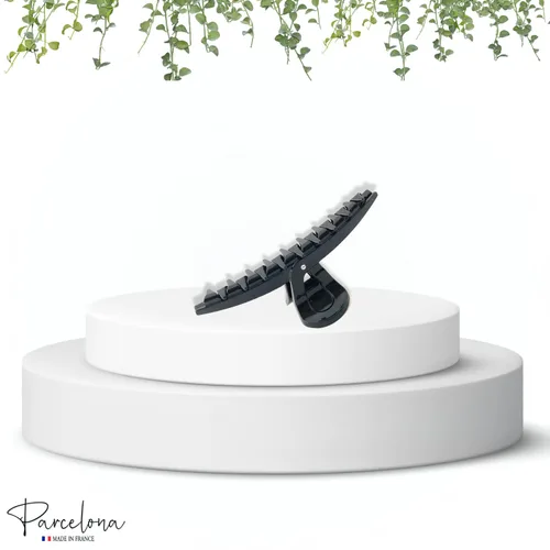 Vista 5 de Parcelona Pinza de pinza de pelo con pinza para el cabello cubierta negra francesa para mujer