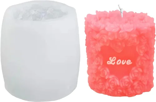 Vista 12 de 2 moldes para velas de flores de peonía, molde de jabón hecho a mano con flores 3D para fondant, hecho a mano, loción, barra, crayón, crayón 2