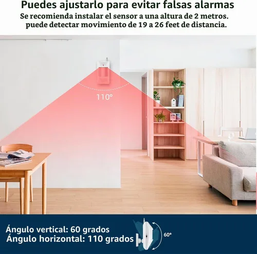 Vista 3 de Alarma WiFi Sistema de seguridad para el hogar, sistema de alarma de 120 dB con sensor de movimiento y control remoto, sistema de seguridad