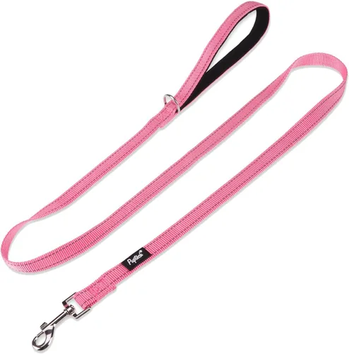 Vista 17 de PUPTECK Correa reflectante para perro con cómodo mango acolchado, correa de nailon duradera para perros pequeños, medianos y grandes, gatos Beige