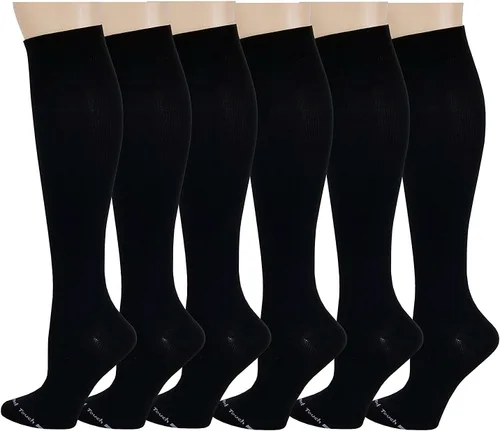 Vista 8 de Paquete de 6 pares de calcetines largos antifatiga de compresión moderada