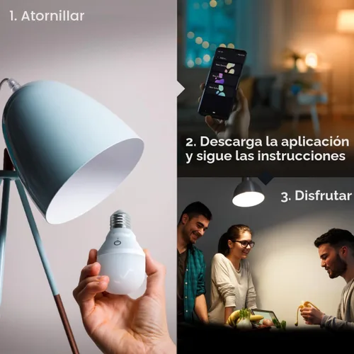 Vista 3 de [Usado] LIFX - Bombilla LED inteligente WiFi blanca A19, regulable, no requiere concentrador, funciona con Alexa y Apple Home Kit, Hey Google, 2700K