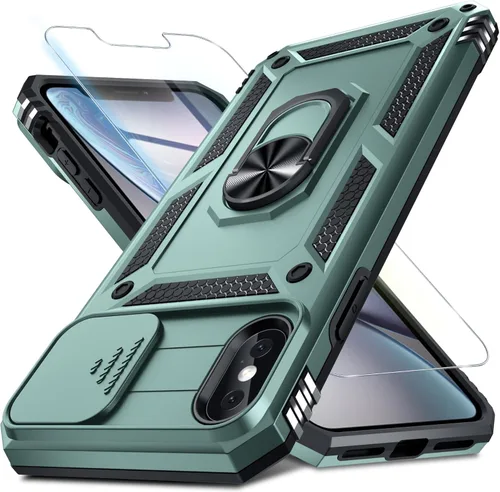 Vista 65 de Janmitta Funda para iPhone 8 Plus/7 Plus/6 Plus, Cubierta de Teléfono con Cubierta Deslizante Integrada para Lente de Cámara + Protector