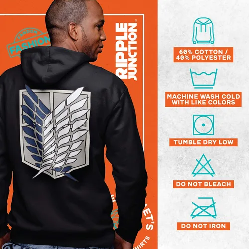 Vista 6 de Ripple Junction Attack on Titan Survey Corps Adult Unisex Zip Hoodie