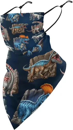 Vista 11 de Bufanda de protección solar UV, bufanda triangular reutilizable con lazo para las orejas
