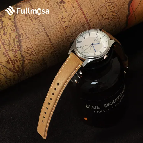 Vista 3 de Fullmosa Correa de reloj de liberación rápida de 0.866 in, 0.787 in y 0.709 in, bandas de cuero bruñido para Samsung Galaxy WatchHuaWei WatchGarmin