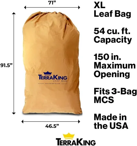 Vista 2 de TerraKing Leaf XL - Bolsa para recolección de hojas rápido y fácil, sistemas de recogida de materiales para cortacésped de montar