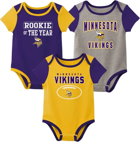 Vista 2 de Outerstuff NFL - Conjunto de 3 piezas para recién nacidos, novato, mameluco