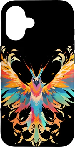 Vista 31 de Funda para iPhone 11 Rising Phoenix Fire Colorful Bird Open Wing Rebirth