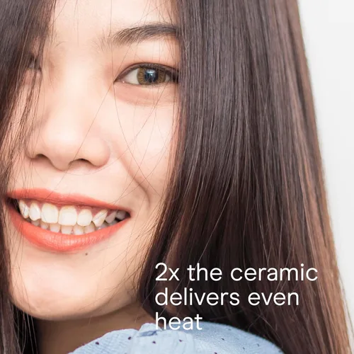 Vista 5 de Conair - Plancha para el cabello, doble cerámica, platos extra anchos de 1 Blanco