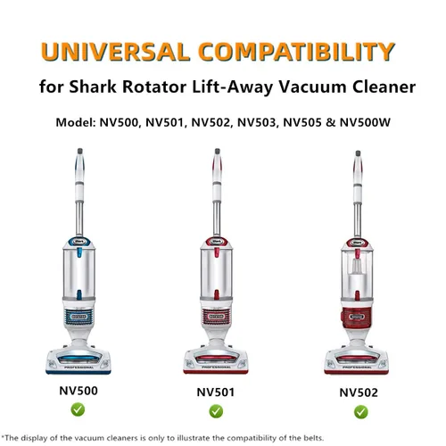 Vista 6 de JEDELEOS Correa de rodillos de cepillo de repuesto para aspiradora vertical Shark Rotator NV500 NV501 NV501C NV502 NV505 NV550 NV520 NV520Q UV560
