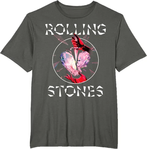 Vista 5 de Camiseta oficial de The Rolling Stones HD Prism Heart, Negro