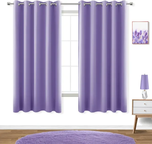 Vista 208 de KOUFALL Cortinas de Baño Aqua para Ventana, Juego de 2 Paneles Decoración Costera Cortinas Cortas Opacas para Ventana Pequeña de Cocina Puerta